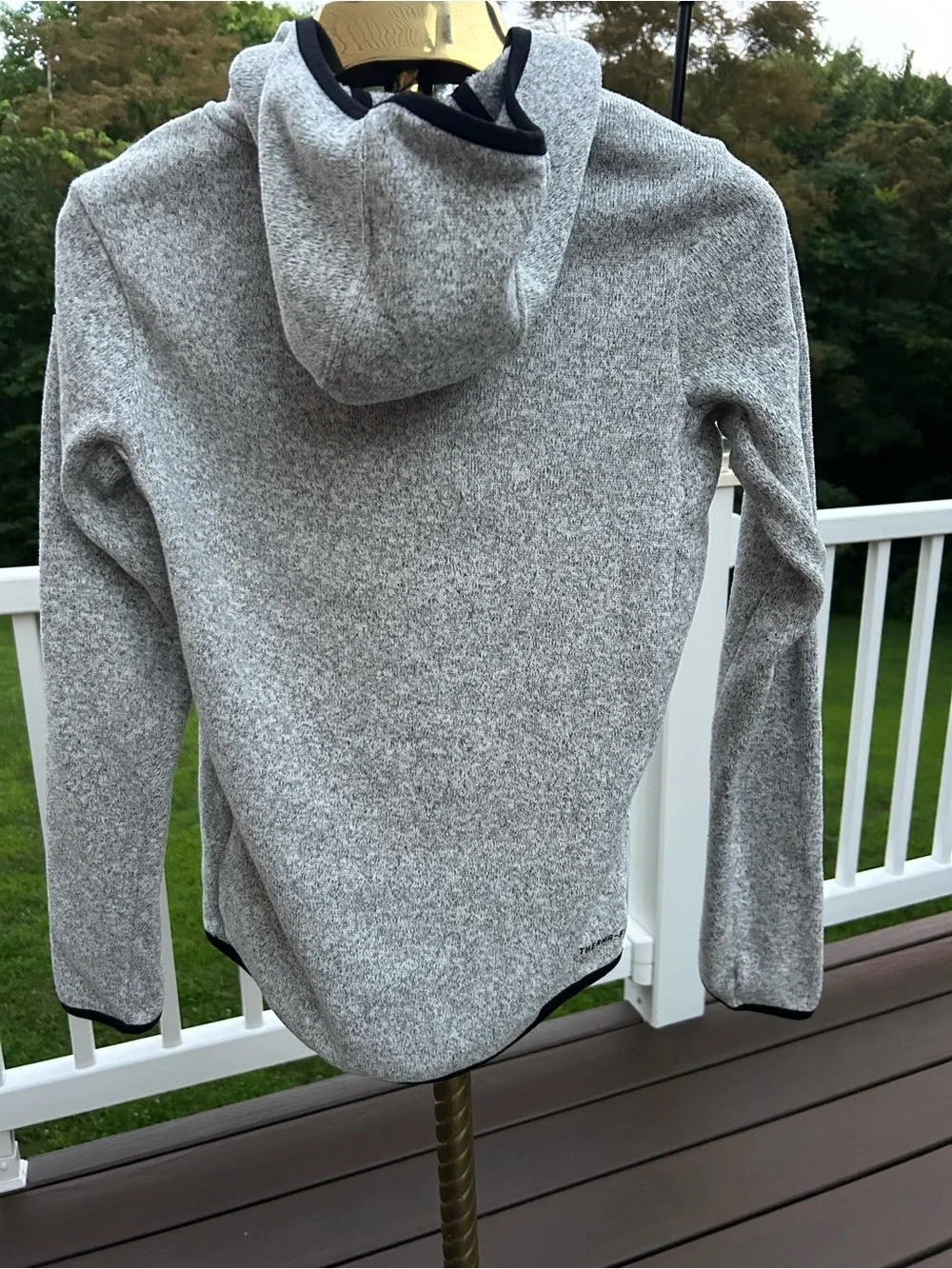 Women’s Gray Hooded Pullover Sweatshirt